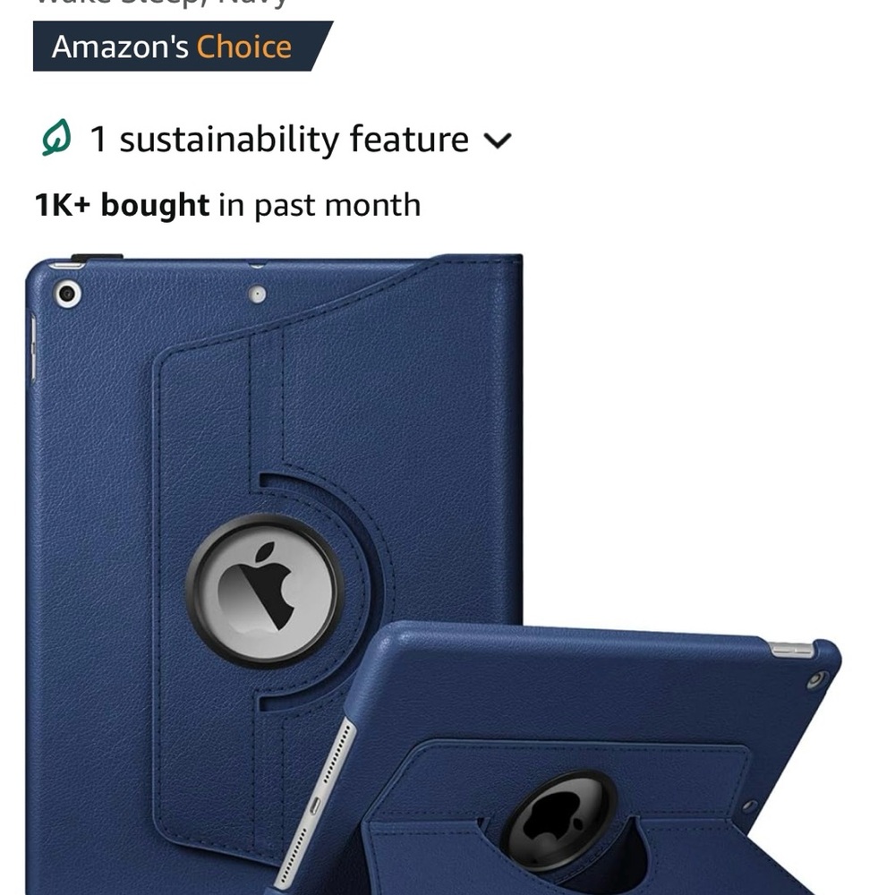 Apple iPad Blue Rotating Case